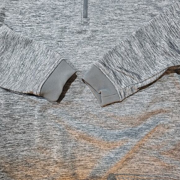 Under Armour ColdGear Fleece 1/2 Zip Gray Long Sleeve Pullover Size L - Picture 7 of 7